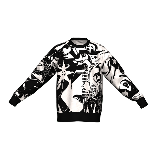 I Contain Flashing Images Longsleeve Knit Shirt